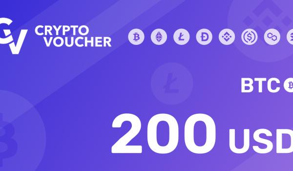 Crypto Voucher BTC 200 USD