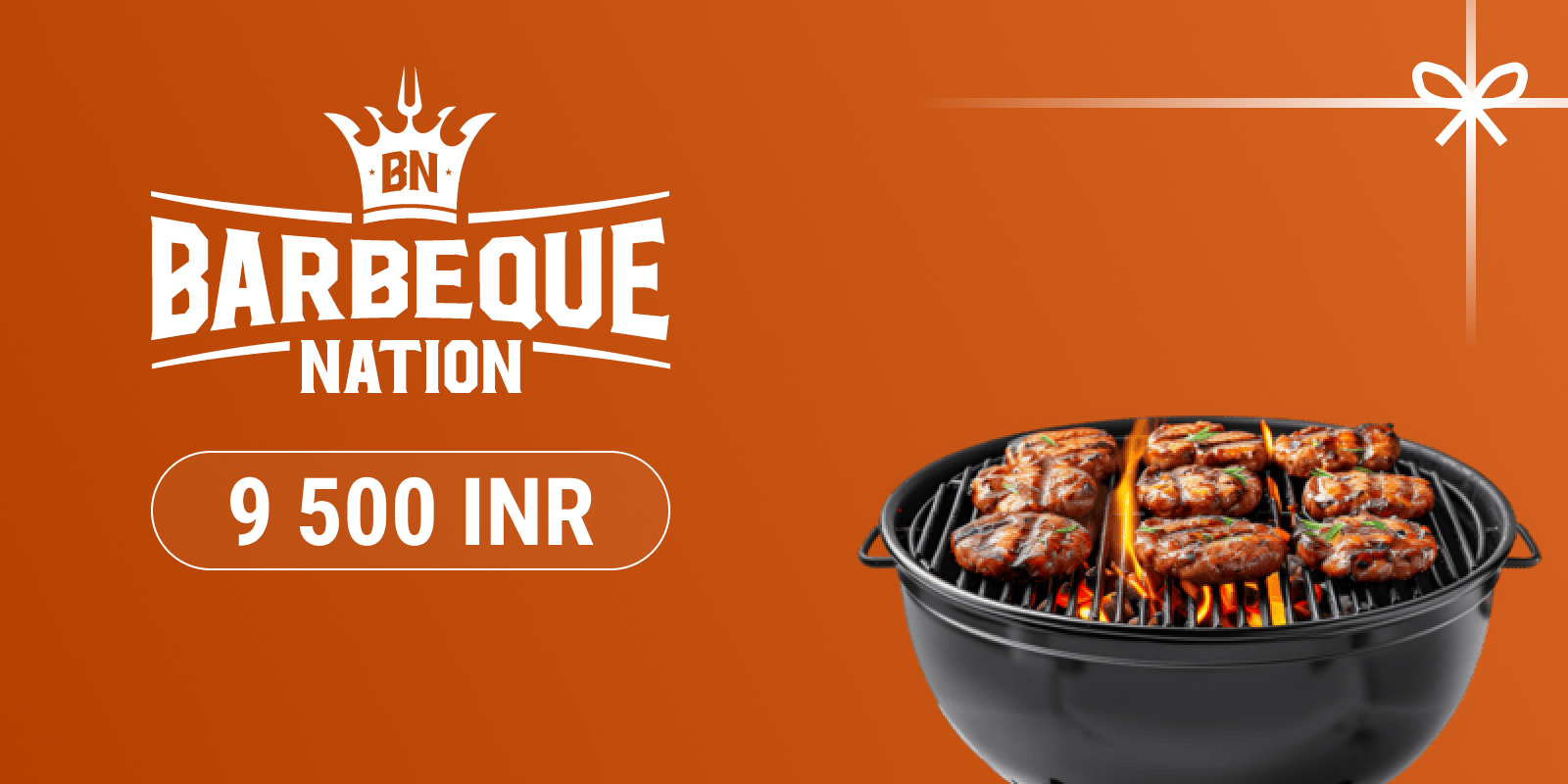 Barbeque Nation Gift Card 9500 INR