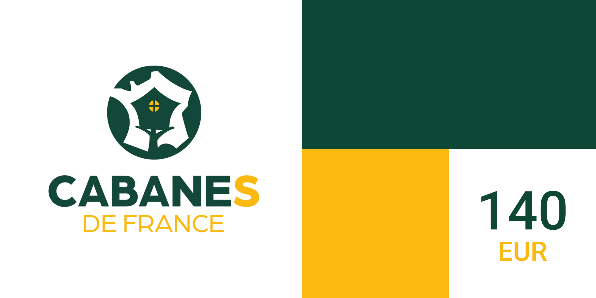 Cabanes de France Gift Card 140 EUR