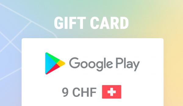 Google Play Gift Card 9 CHF