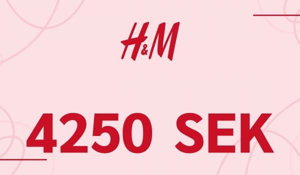 H and M Gift Card 4250 SEK
