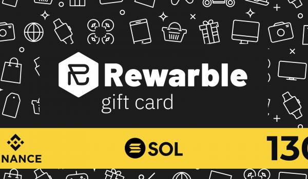 Rewarble Binance Gift Card SOL 130 USD