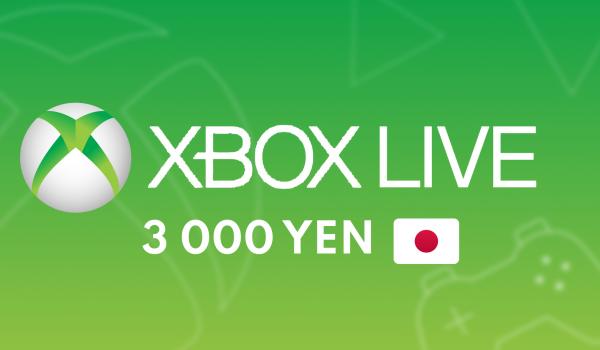 XBOX Live Gift Card 3 000 JPY