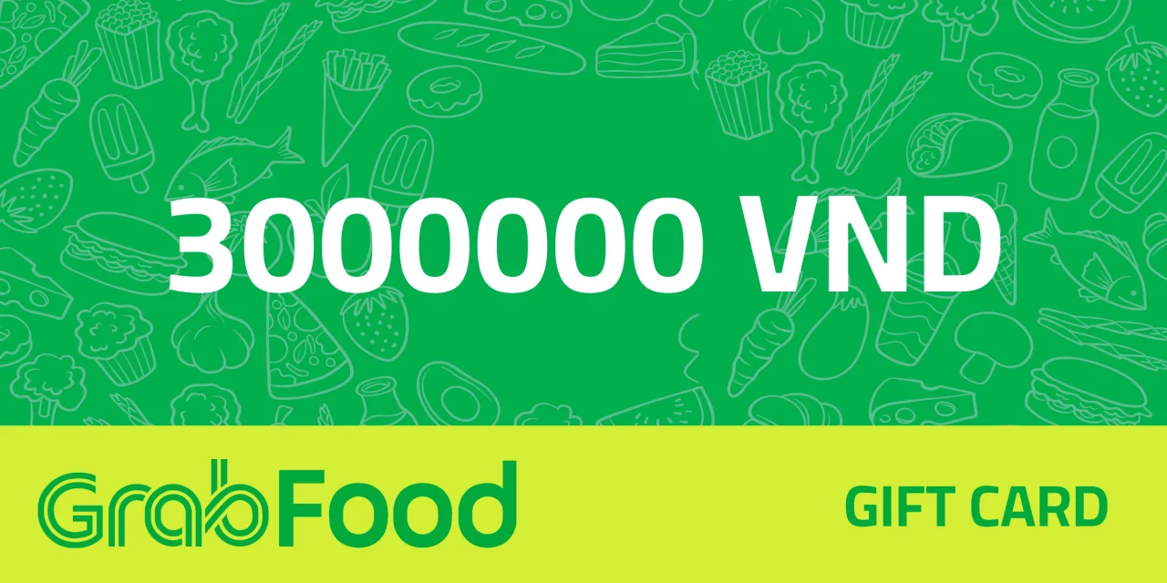 GrabFood Gift Card 3000000 VND