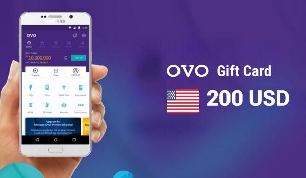 Ovo Cash Gift Card 200 USD