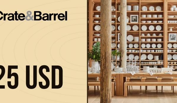 Crate and Barrel Gift Card 25 USD