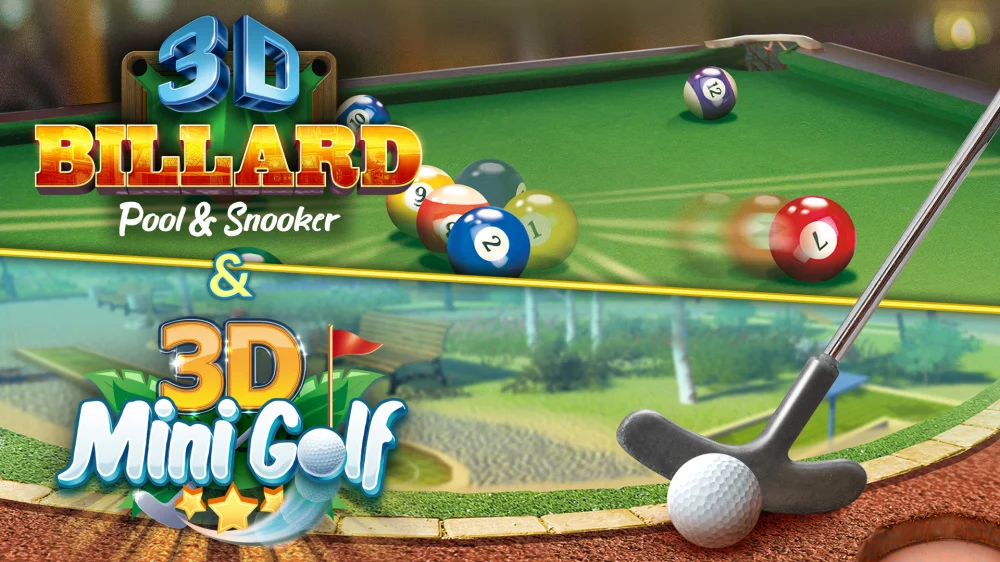 3D Billiards and 3D MiniGolf Bundle (PS5)