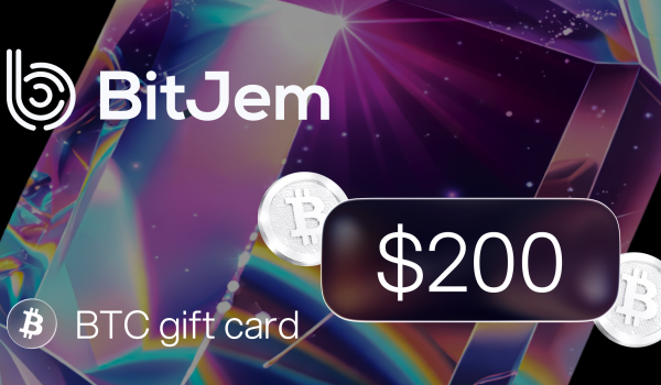 BitJem Bitcoin Gift Card 200 USD