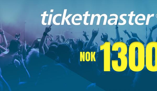 Ticketmaster Gift Card 1300 NOK