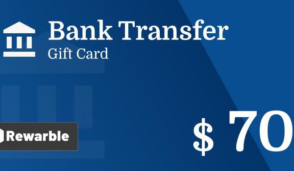 Bank Transfer Gift Card 70 USD