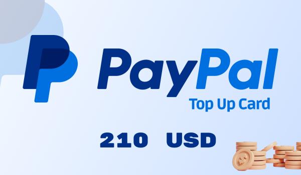 PayPal Wallet Top Up 210 USD