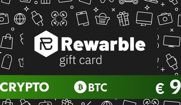 Rewarble Crypto Gift Card BTC 9 EUR