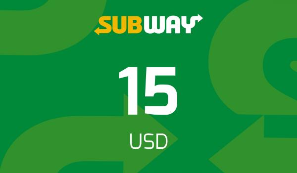 Subway Gift Card 15 USD