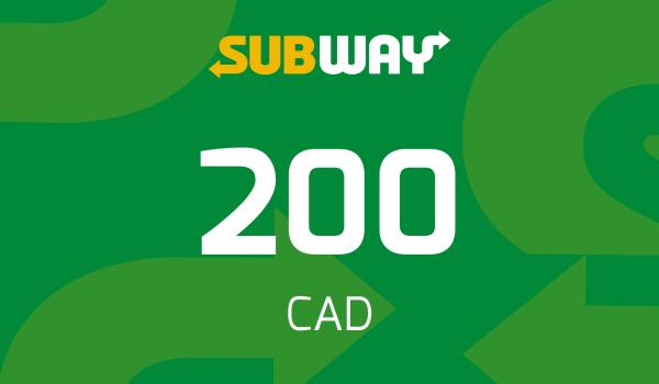 Subway Gift Card 200 CAD