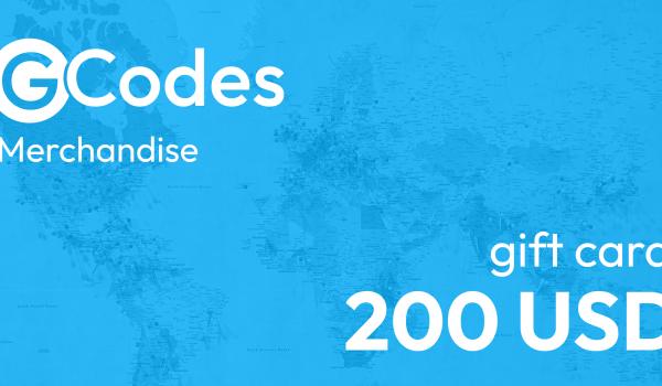 GCodes Global Merchandise Gift Card 200 USD