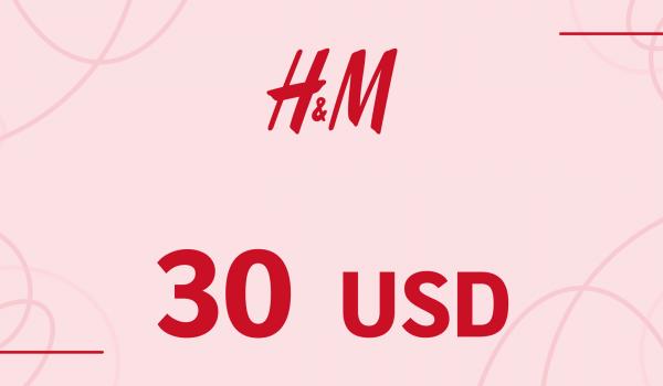 H and M Gift Card 30 USD