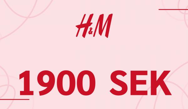 H and M Gift Card 1900 SEK