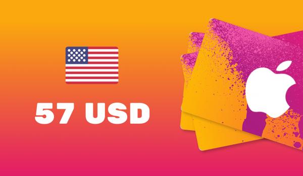 Apple iTunes Gift Card 57 USD