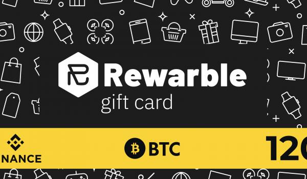 Rewarble Binance Gift Card BTC 120 USD