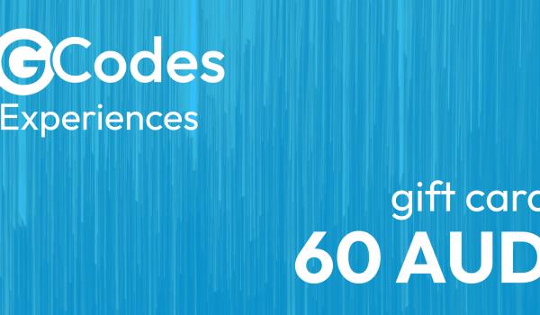 GCodes Global Experiences Gift Card 60 AUD