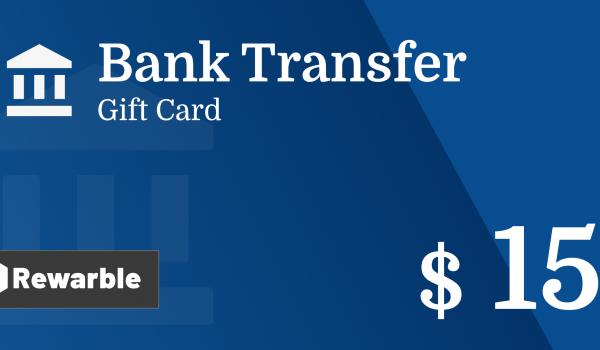 Bank Transfer Gift Card 15 USD