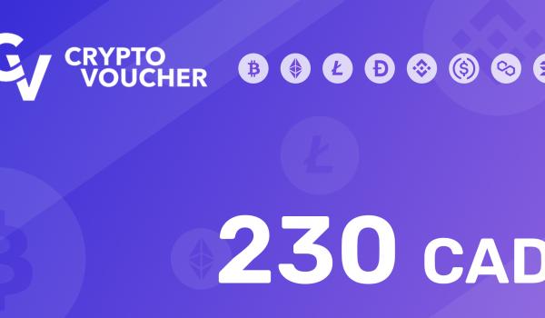 Crypto Voucher Gift Card 230 CAD