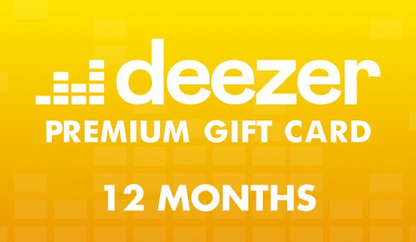 Deezer Premium Gift Card 12 Months