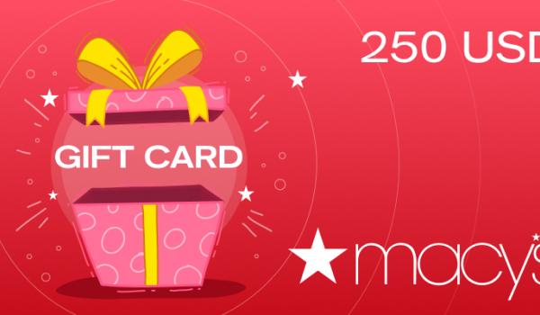 Macys Gift Card 250 USD