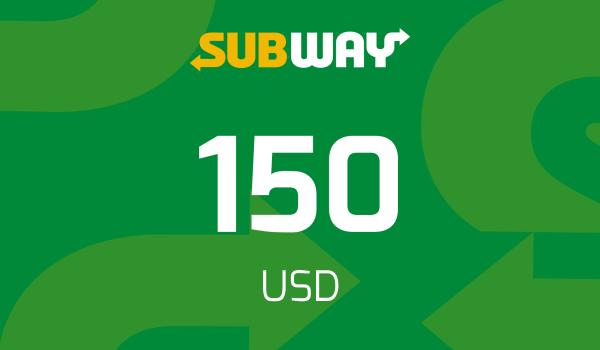 Subway Gift Card 150 USD