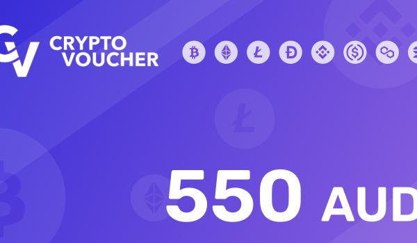 Crypto Voucher Gift Card 550 AUD