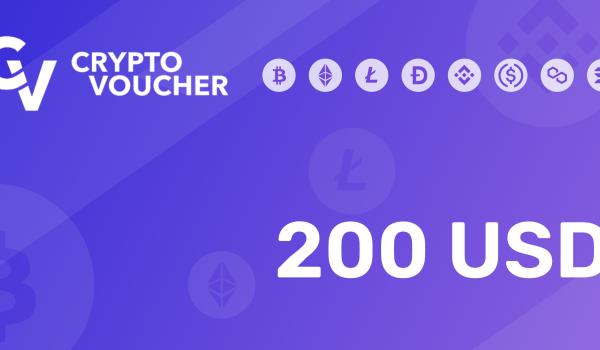 Crypto Voucher Gift CARD 200 USD