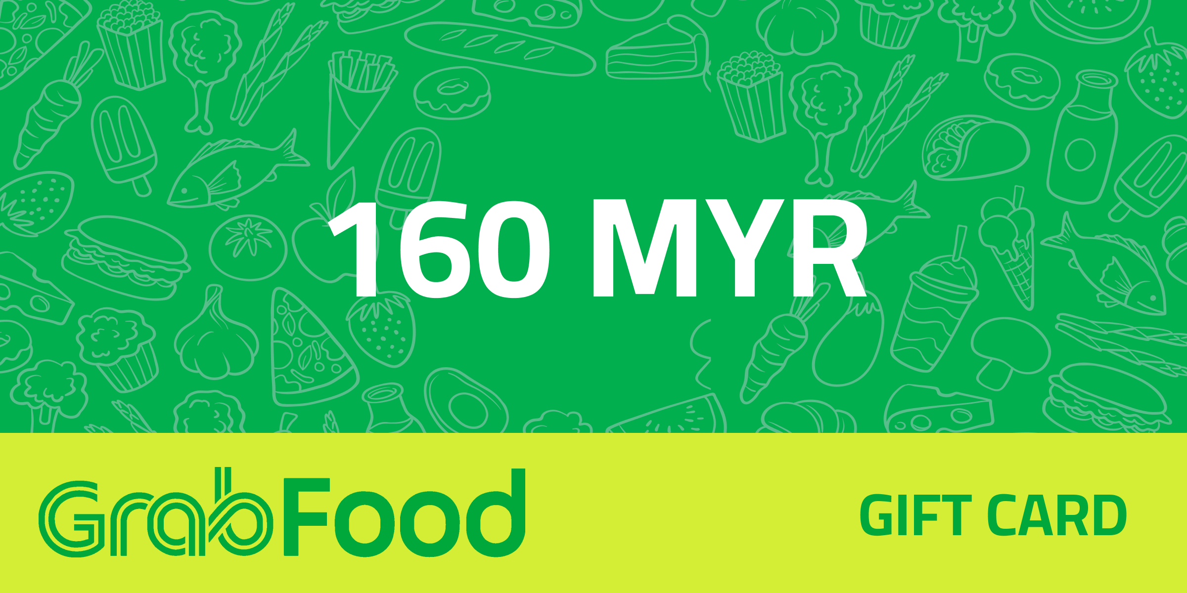 GrabFood Gift Card 160 MYR