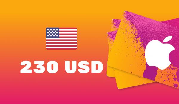 Apple iTunes Gift Card 230 USD