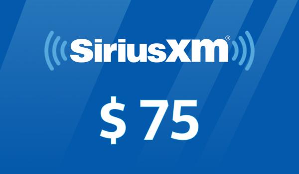SiriusXM Gift Card 75 USD