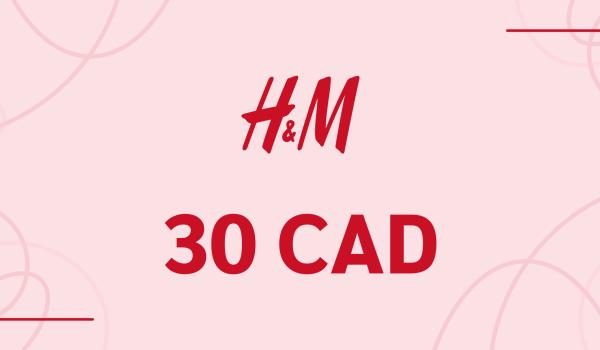 H and M Gift Card 30 CAD