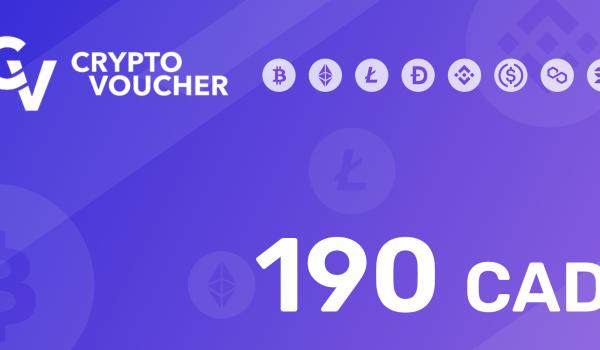 Crypto Voucher Gift Card 190 CAD