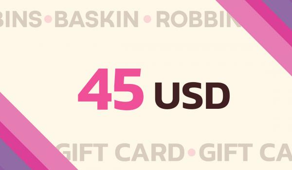 Baskin Robbins Gift Card 45 USD