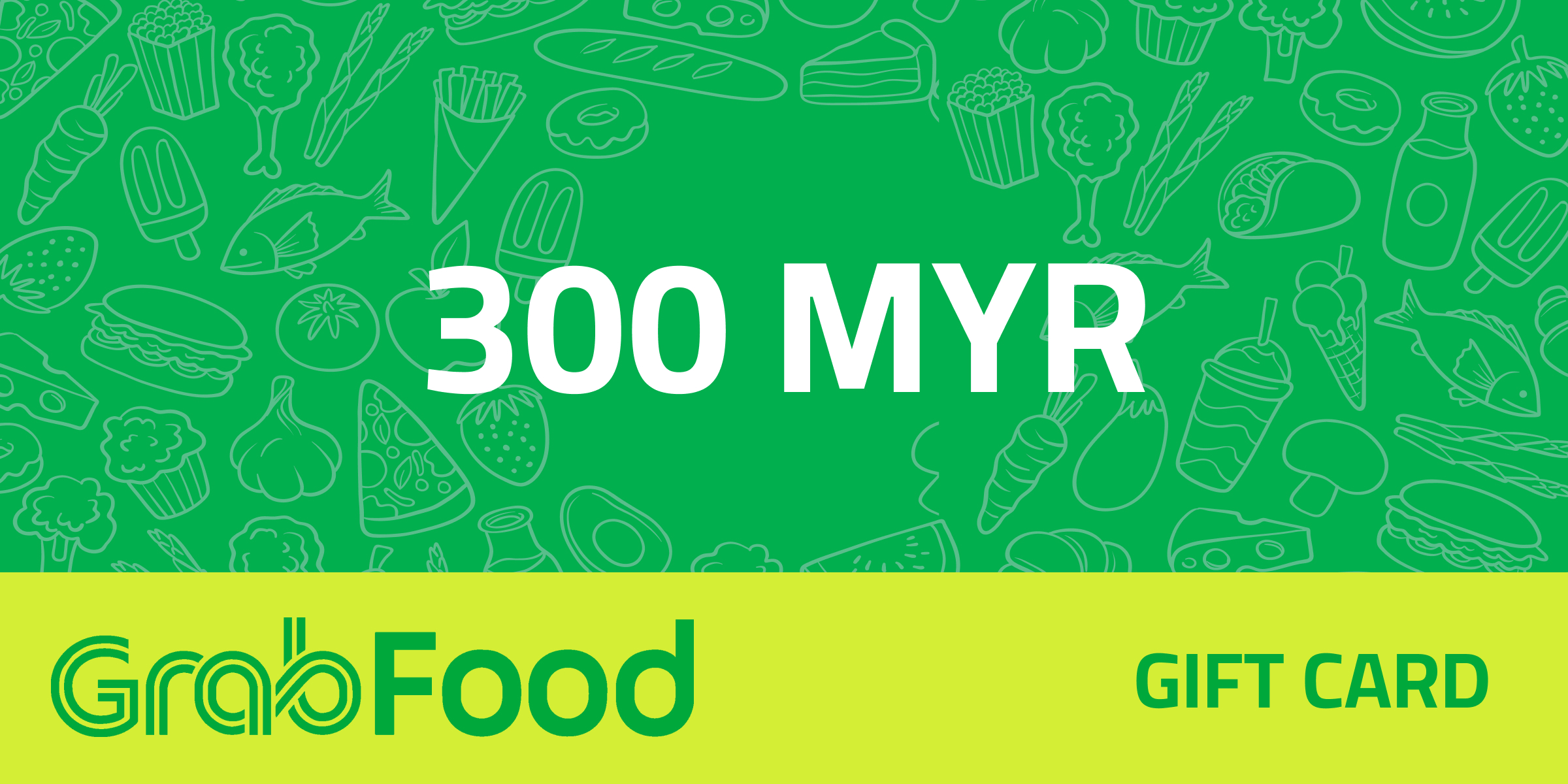 GrabFood Gift Card 300 MYR