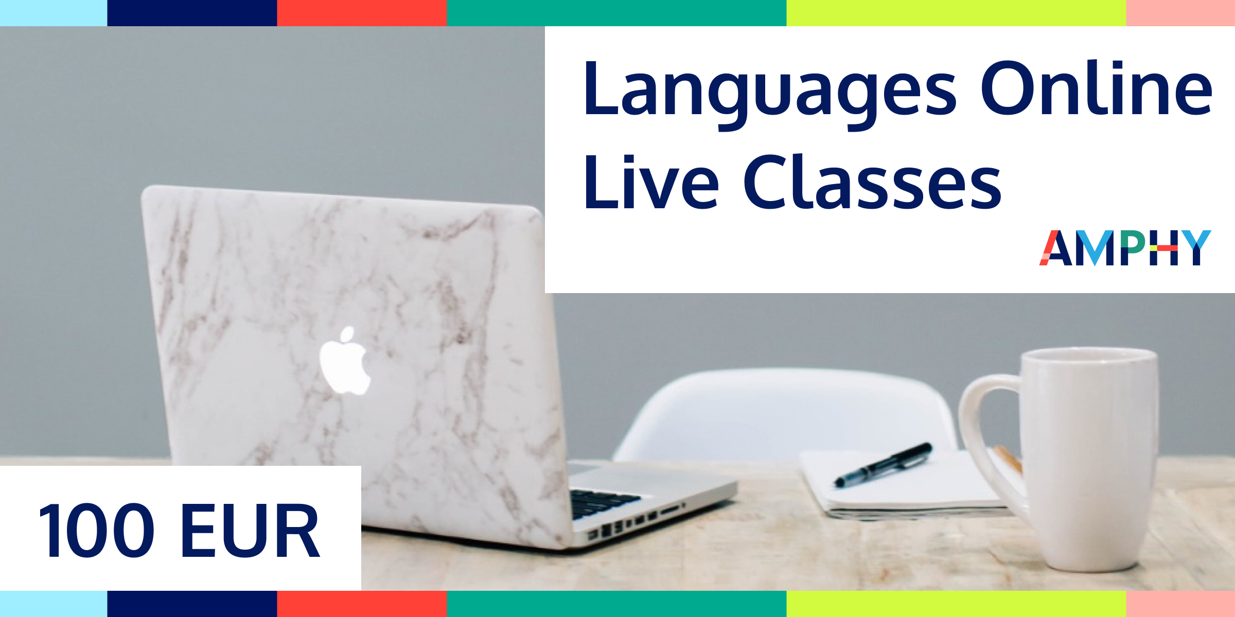 Languages Online Live Classes Gift Card 100 EUR Amphy Key
