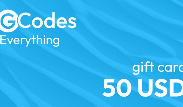 GCodes Global Everything Gift Card 50 USD