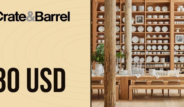 Crate and Barrel Gift Card 80 USD