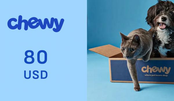 Chewy Gift Card 80 USD
