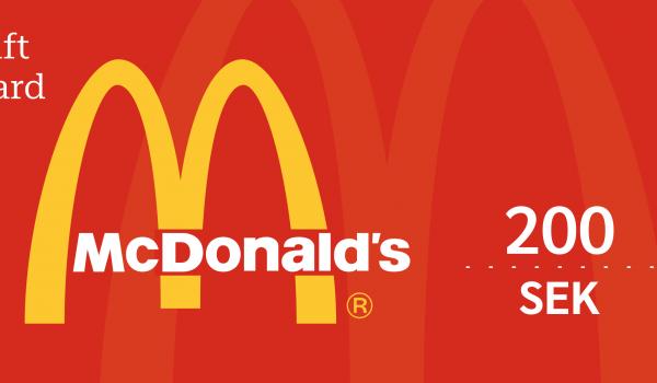 McDonalds Gift Card 200 SEK