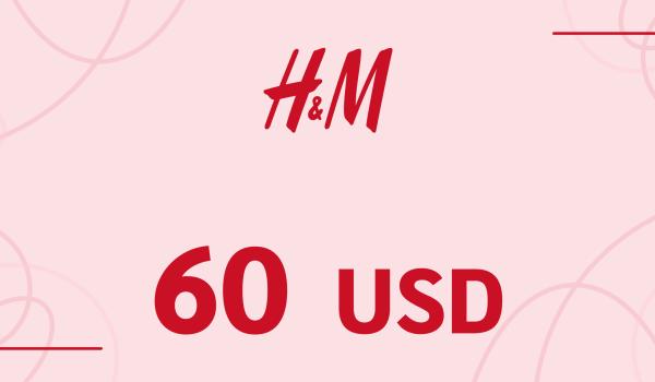 H and M Gift Card 60 USD
