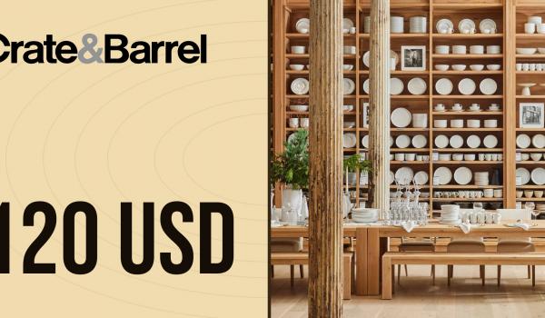 Crate and Barrel Gift Card 120 USD