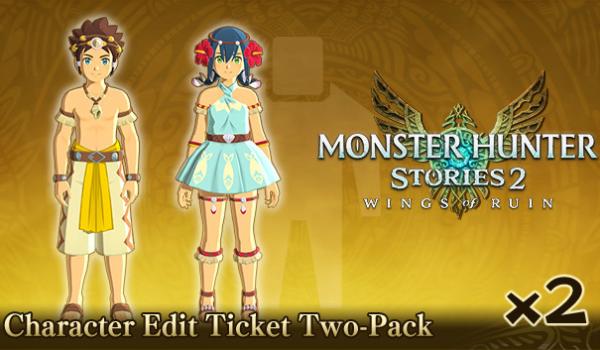 Monster Hunter Stories 2 Wings of Ruin Character Edit Ticket TwoPack (PC)