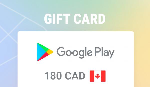 Google Play Gift Card 180 CAD