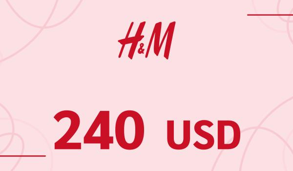 H and M Gift Card 240 USD