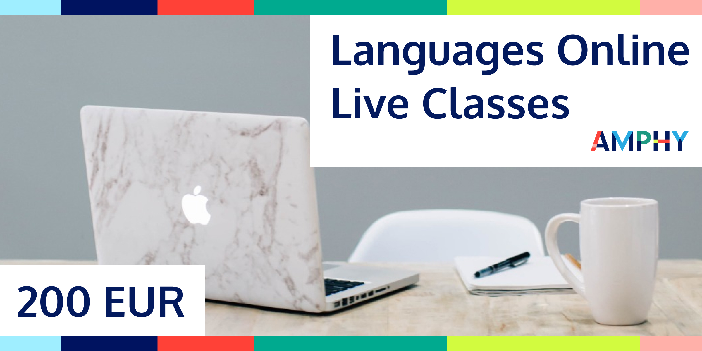 Languages Online Live Classes Gift Card 200 EUR Amphy Key