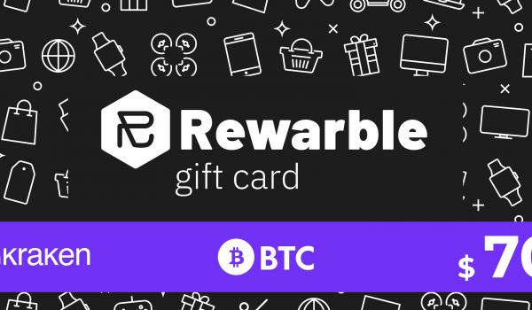 Rewarble Kraken Gift Card BTC 70 USD
